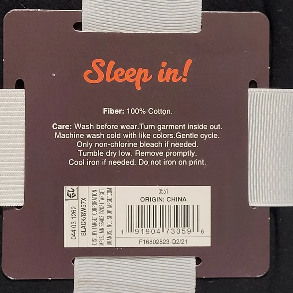 SLEEP IN! MEN’S 2-PIECE FAMILY SLEEP SIZE:XXL / BLACK AND WHITE - Picture 3 of 6
